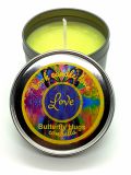 B�cherkerze in der Dose Love Butterlfly hugs